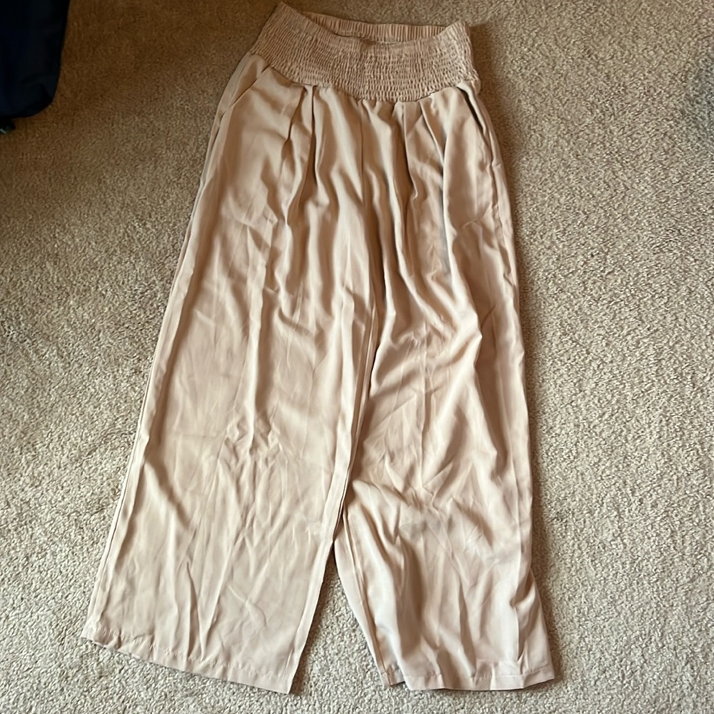 SHEIN size large cream colored light weight pants.